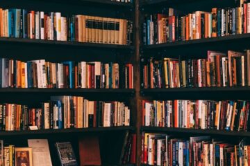 books filed neatly on shelves